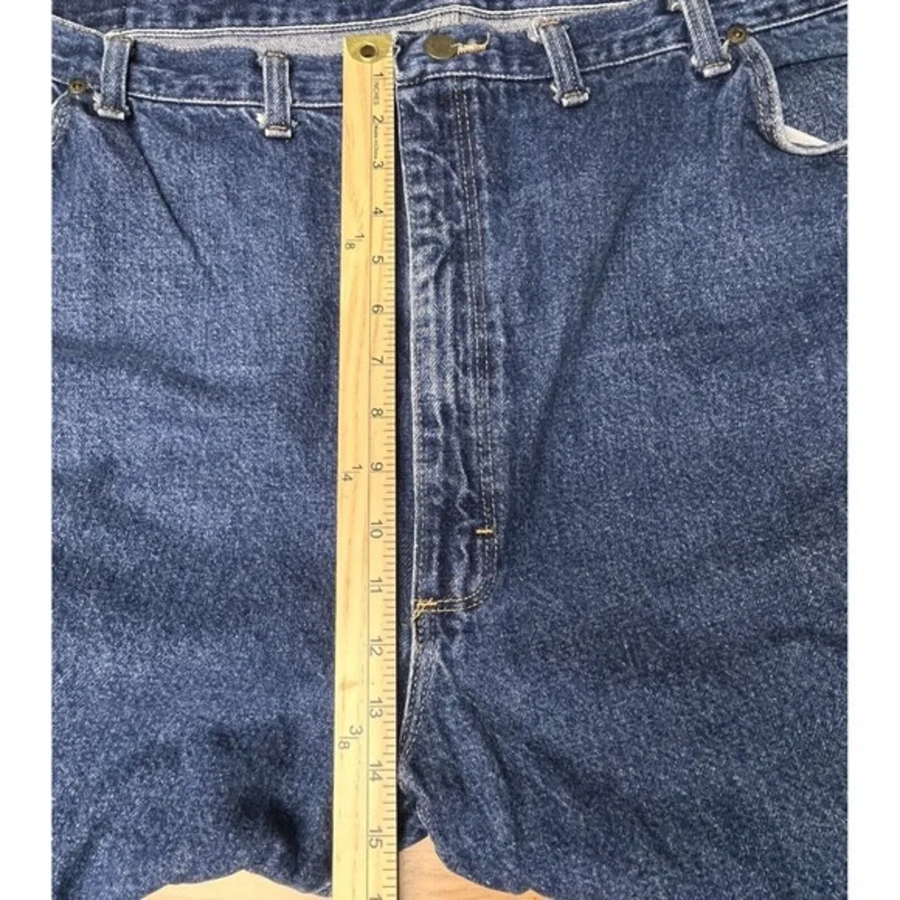 Wrangler Jeans Men 48 X 30 Blue Denim 100% Cotton High Rise Straight Leg Zip Fly
